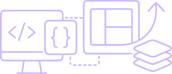 artistic graphic depicting how css style updates flow through the component system.